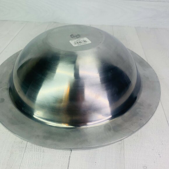 Wilton Armetale REGGAE Pewter Holloware Abstract Design 3 Piece Large Salad Set - Picture 5 of 11